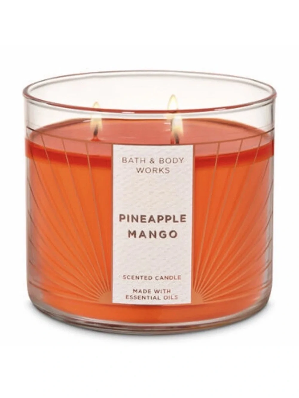 2~Bath and Body Works PINEAPPLE MANGO 3-WICK Scented Candle ~ 14.5 oz.